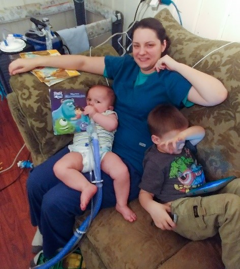 COY 2021 Sarah Endy with her patient, Edgar, diagnosed with congenital diaphragmatic hernia