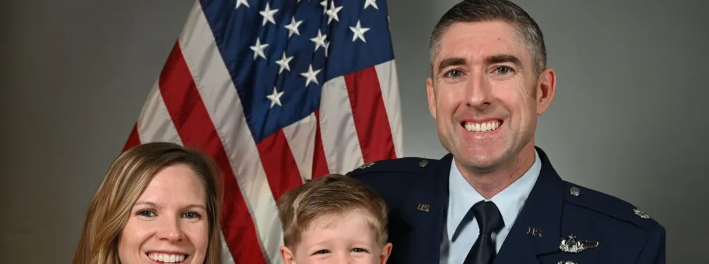 Family portrait of Thomas Brittingham, a veteran living with ALS