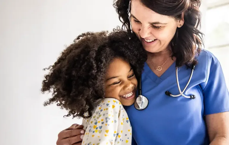 Illustration of Maxim Healthcare's value-based approach, showing interconnected healthcare services focused on patient well-being.