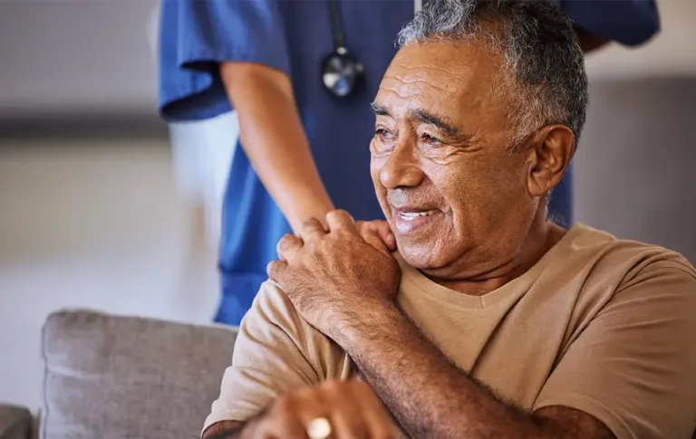 Visual guide showing VA benefits and healthcare support available to veterans through Maxim Healthcare