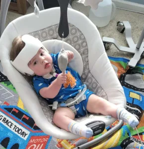 Leo in baby seat
