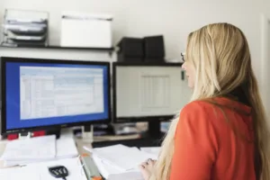 Woman at desk